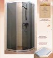 Dušas kabīne VAIVA, 90x90, tonēta pelēka/bronza
